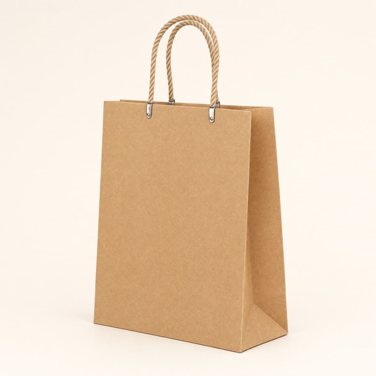 Paper Bag — Twisted Rope Clip Handle